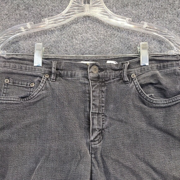 Talbots Women's Stretch Jean Shorts Gray Size 12 Cotton Spandex Blend Pockets - Picture 6 of 12